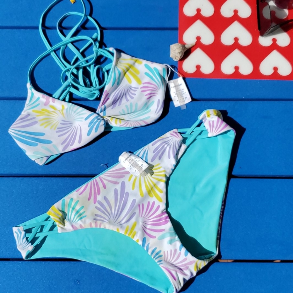 Lands’ End Reversible Bikini NWT